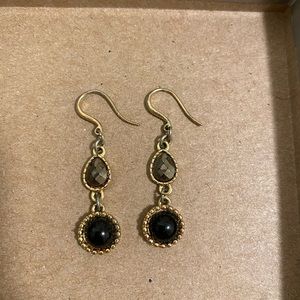 Long Earrings Black and Grey